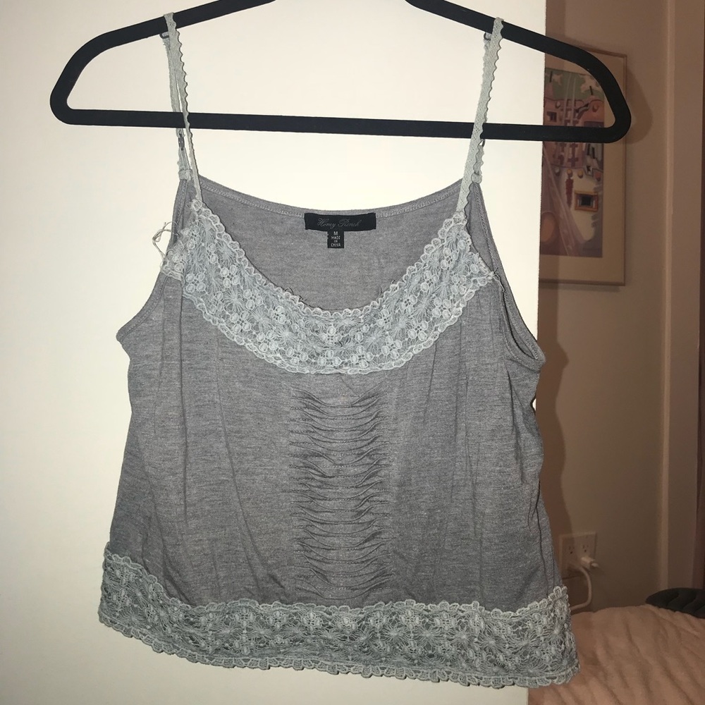 Grey Crop Tank by Honey Punch